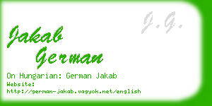 jakab german business card
